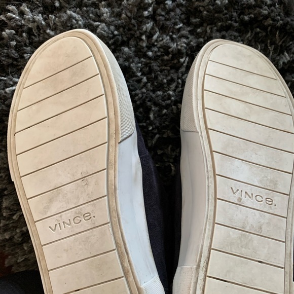 VINCE Suede Velcro Sneakers in Navy Blue - Picture 5 of 6